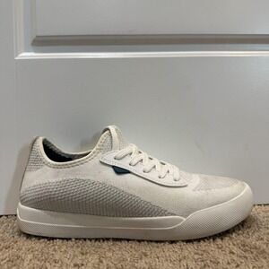 Vessi Weekend Shoes Mens Size 7 White Waterproof Knit Comfort Casual Sneakers